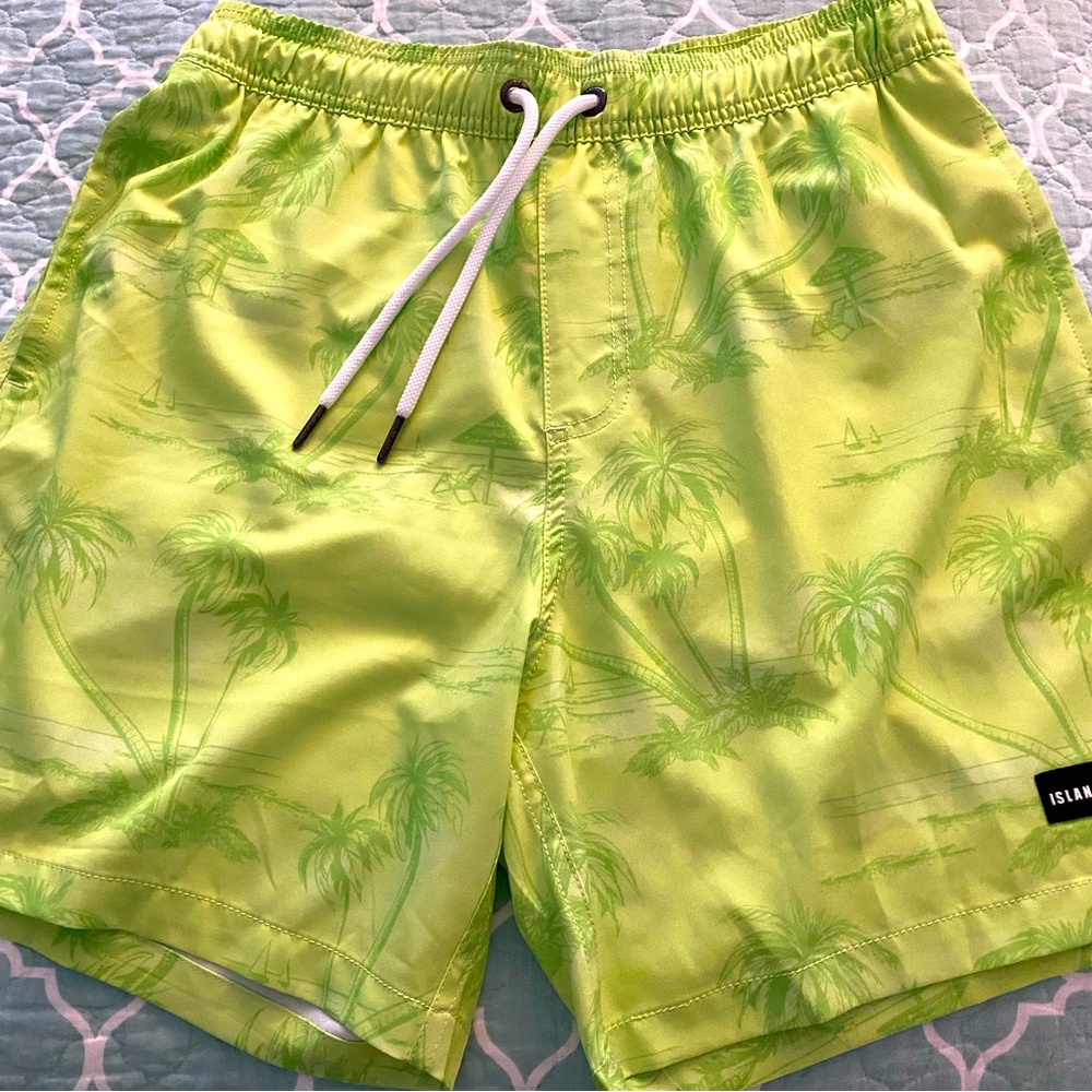 NWT boys XL Green Palm tree bathing suit